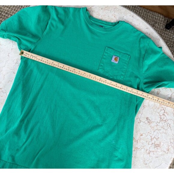 Carhartt Mens Loose Fit Pocket T-Shirt Green Size L Tall 100% Cotton Casual - Picture 3 of 11